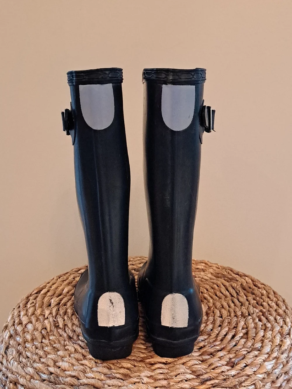 Hunter Youth Unisex Original Matte Black Rubber Tall Wellington Rain Boots B3/G4